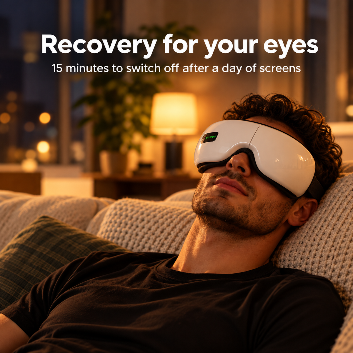 Sereneura Heated Eye Massager – Heat, Air Compression & Bluetooth Music