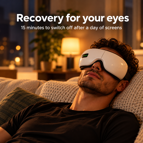Sereneura Heated Eye Massager – Heat, Air Compression & Bluetooth Music